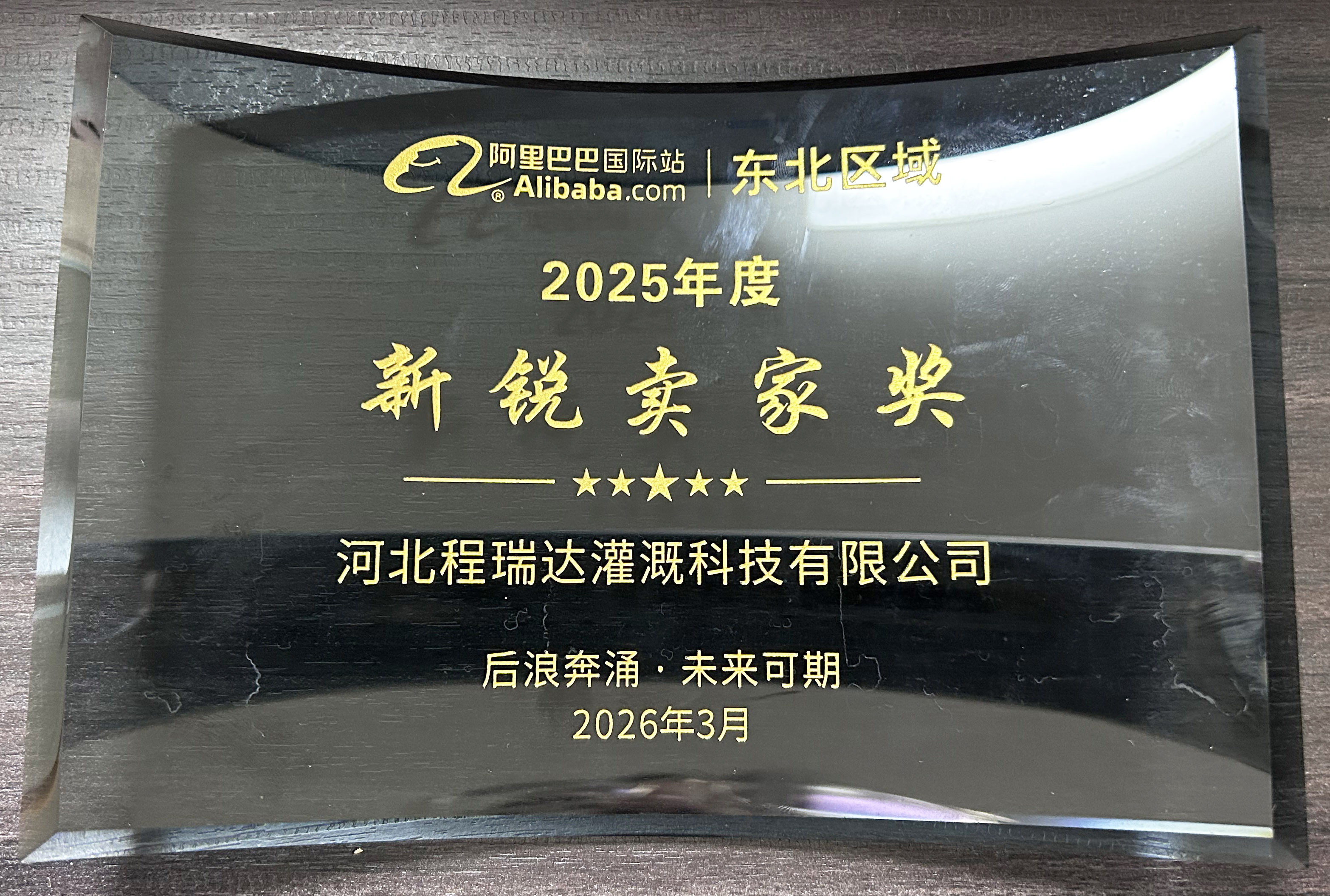 滁州程瑞达灌溉 | 荣获阿里国际站新锐卖家奖